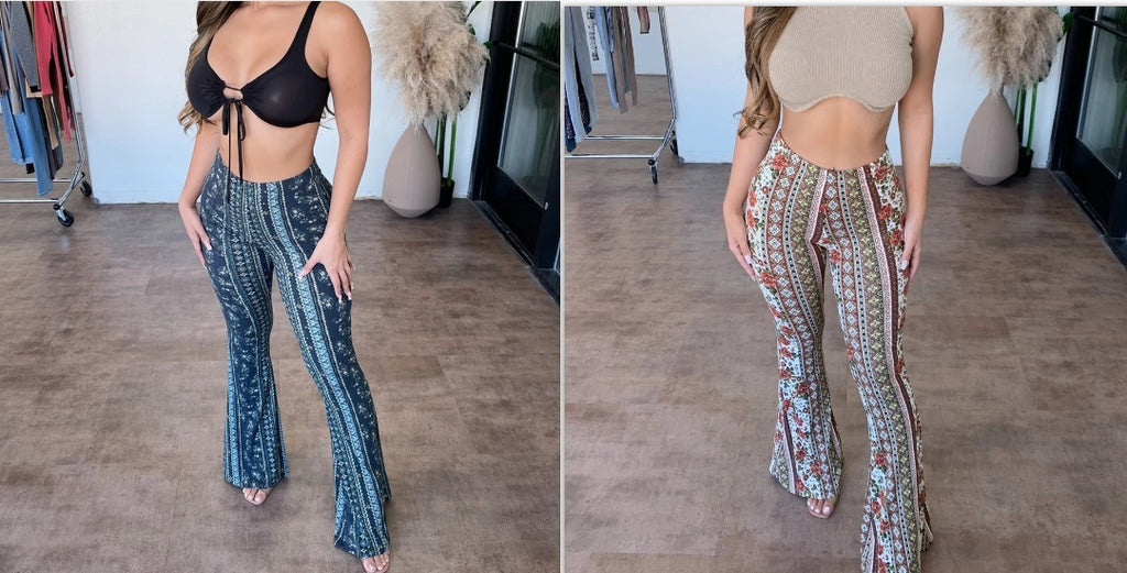 High Elastic Tight Pants Slim Sexy Print Trousers