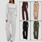 Women's Suit Long Sleeve Solid Color Casual Suit
