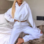 Jogging Suits 2 Piece Sweatsuits Tracksuits Sexy Long Sleeve Hoodie