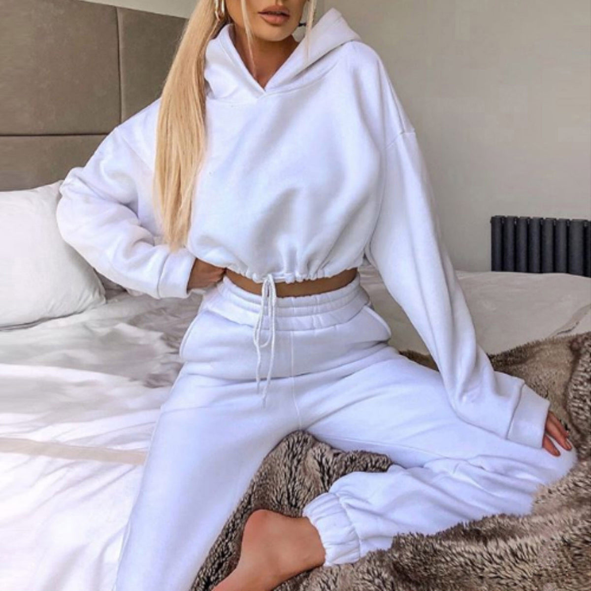 Jogging Suits 2 Piece Sweatsuits Tracksuits Sexy Long Sleeve Hoodie