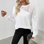 Rose Three-dimensional Flower Decorative Long Sleeve