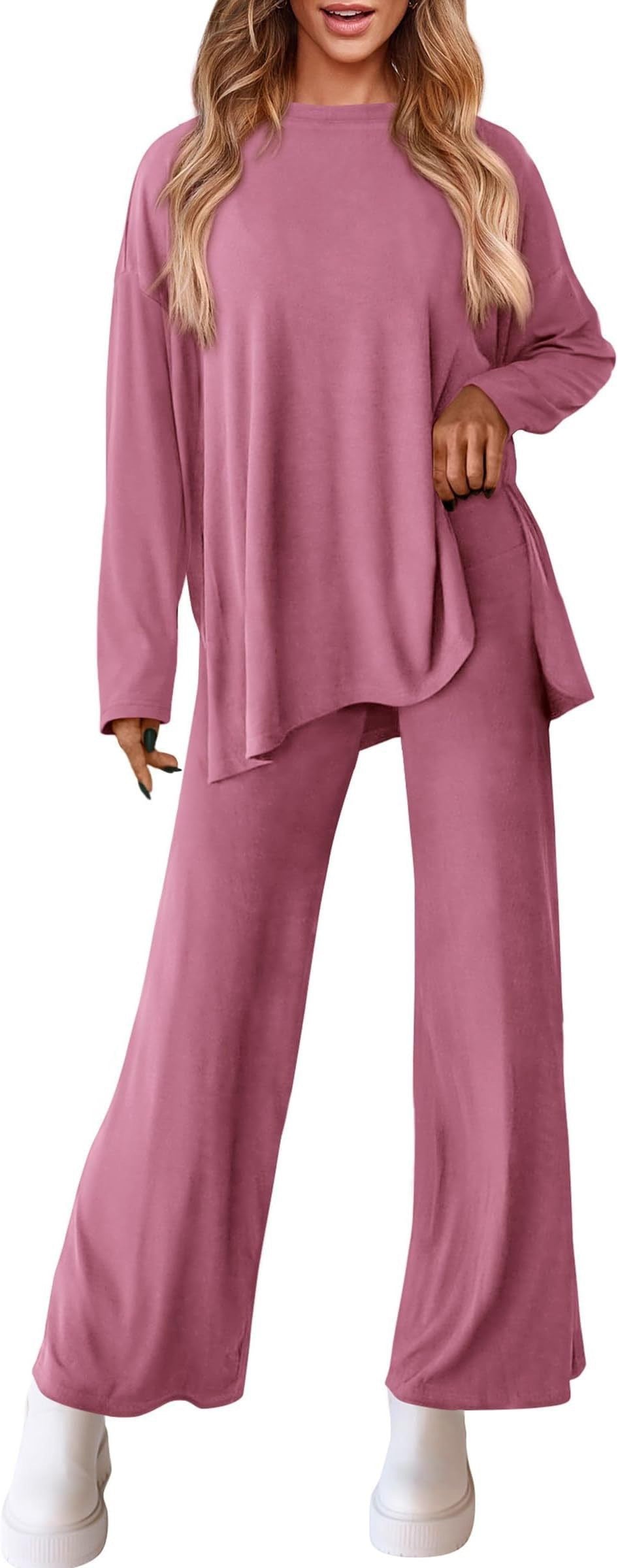 Women's Knitted Fashion Casual Solid Color Suit