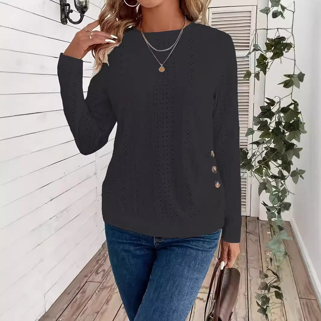 Women's Crew Neck Casual Long Sleeve