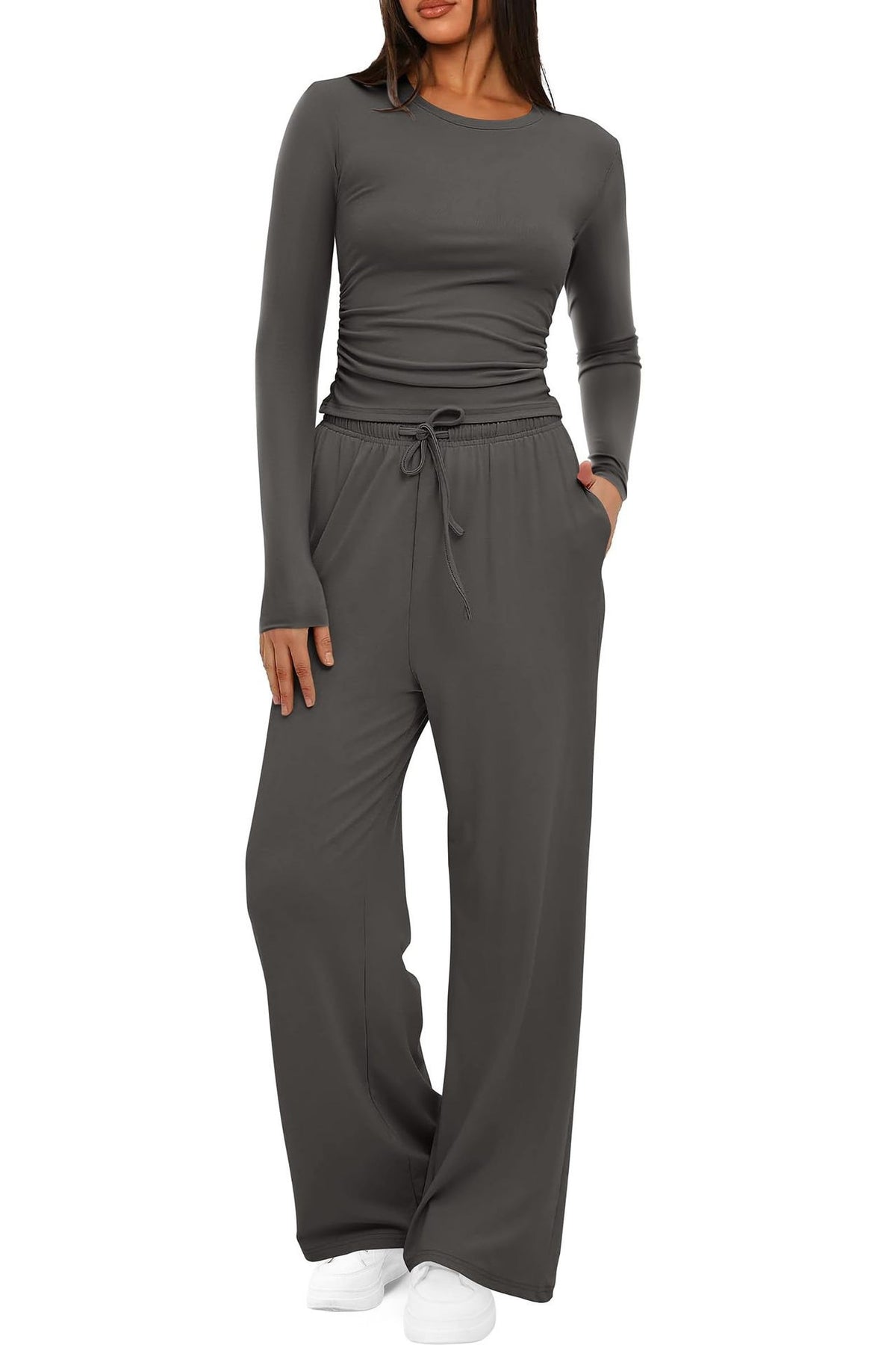 Women's Suit Long Sleeve Solid Color Casual Suit
