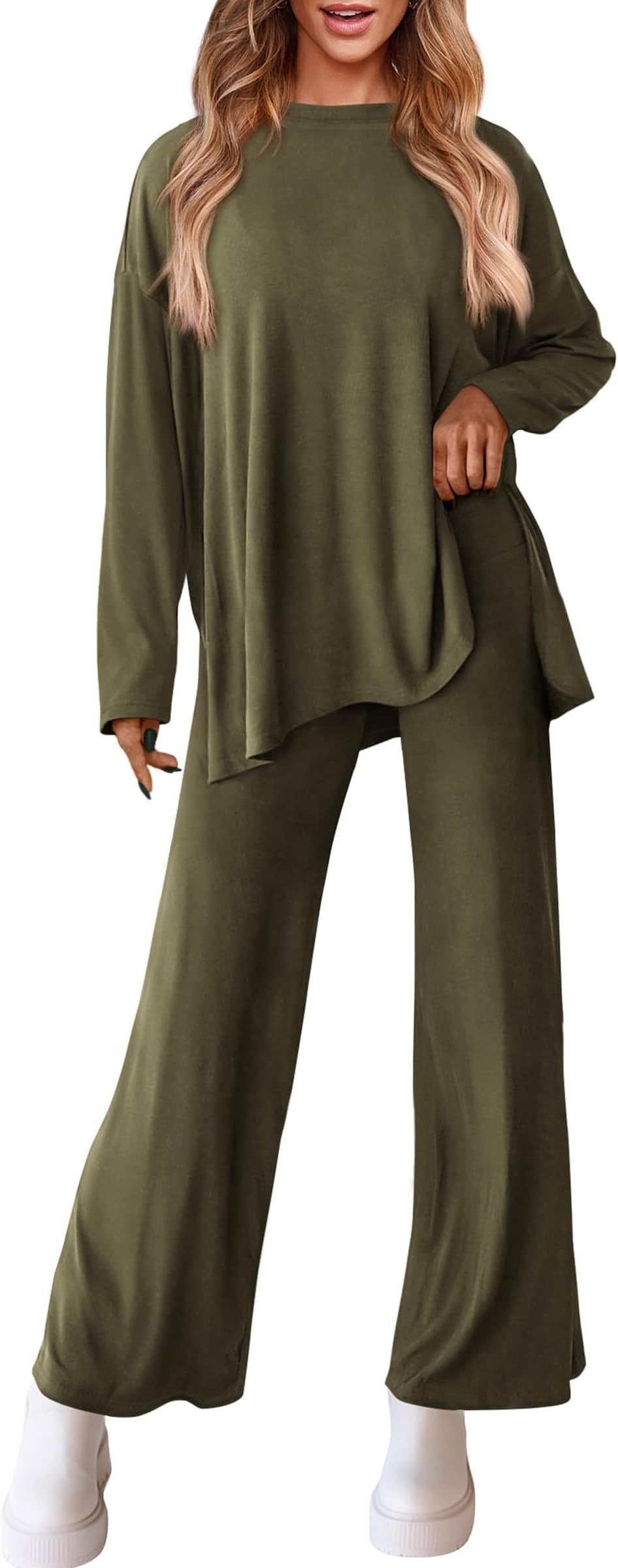 Women's Knitted Fashion Casual Solid Color Suit