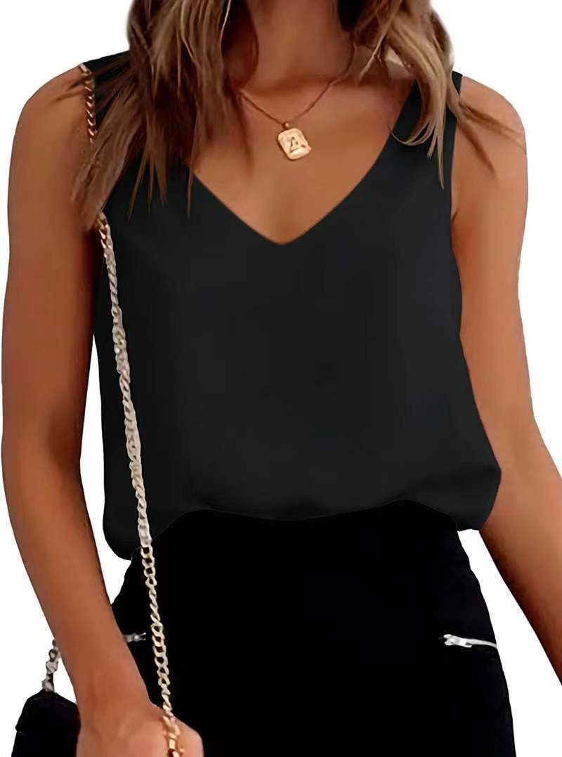 Casual V Neck Camisole Tank Shirt