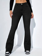 Slim-fit Jeans Pants With Flared Design