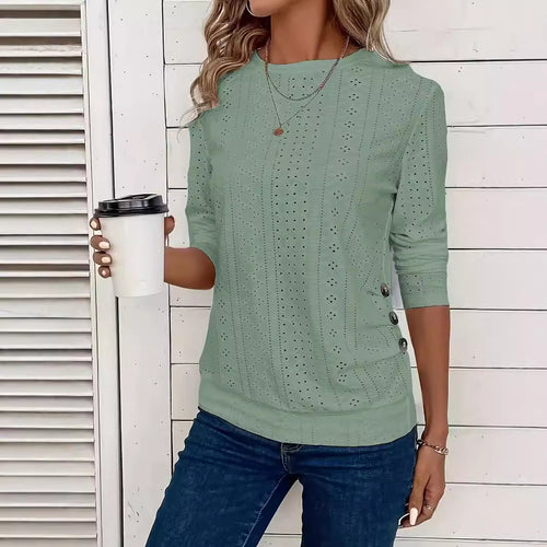 Women's Crew Neck Casual Long Sleeve
