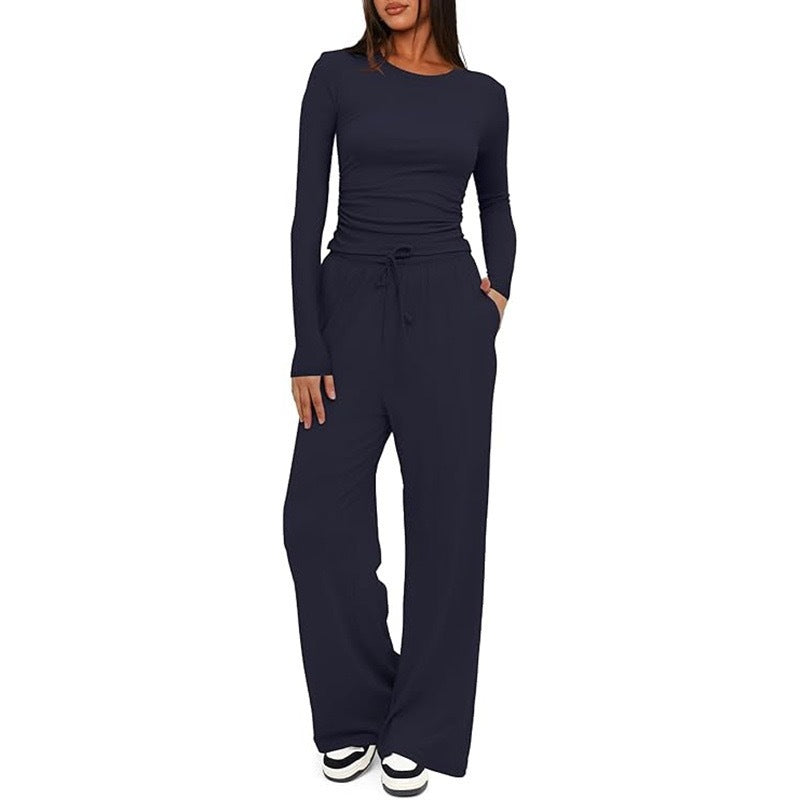 Women's Suit Long Sleeve Solid Color Casual Suit