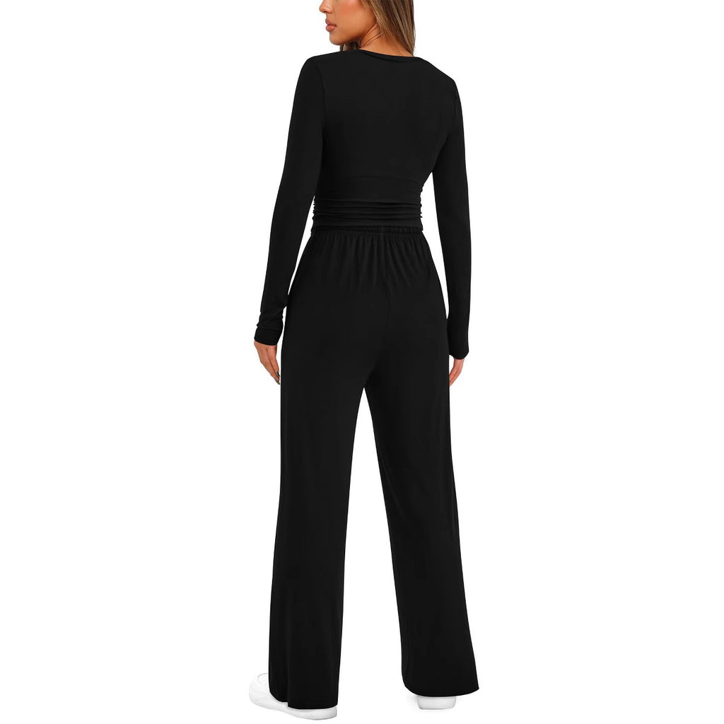 Women's Suit Long Sleeve Solid Color Casual Suit
