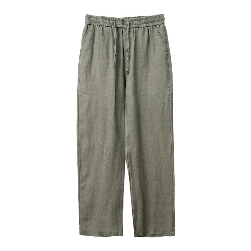 High-end Pure Asian Men's Four Seasons Fleece-lined Lycra Pants