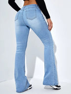 Slim-fit Jeans Pants With Flared Design