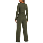 Women's Suit Long Sleeve Solid Color Casual Suit