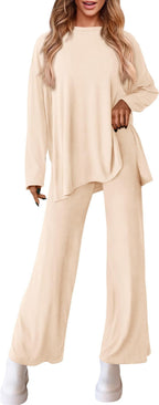 Women's Knitted Fashion Casual Solid Color Suit