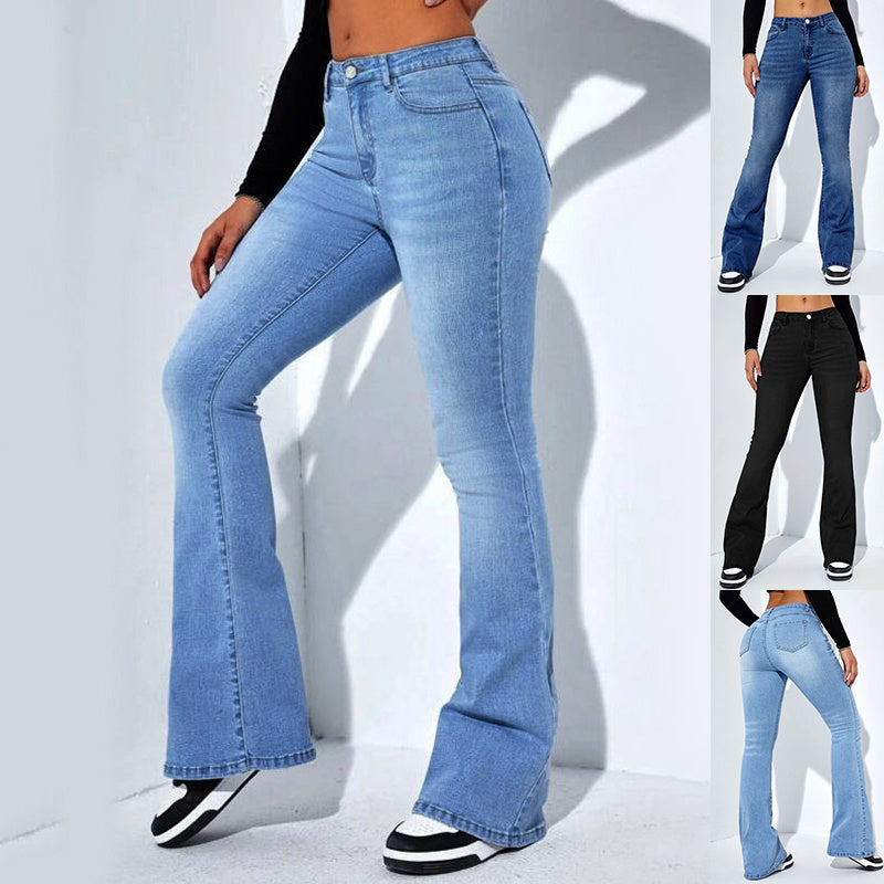 Slim-fit Jeans Pants With Flared Design