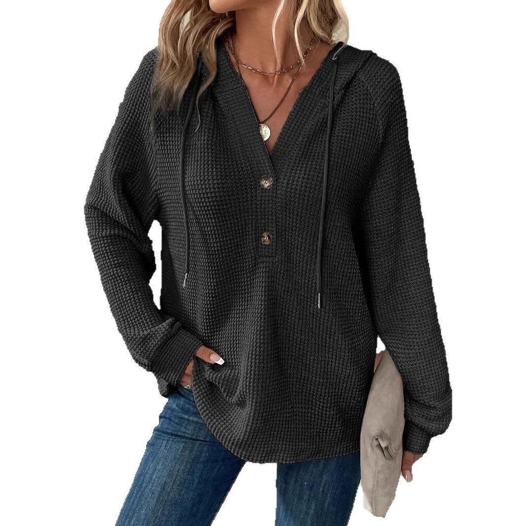V-neck Long Sleeve Pullover Leisure Sports Sweater