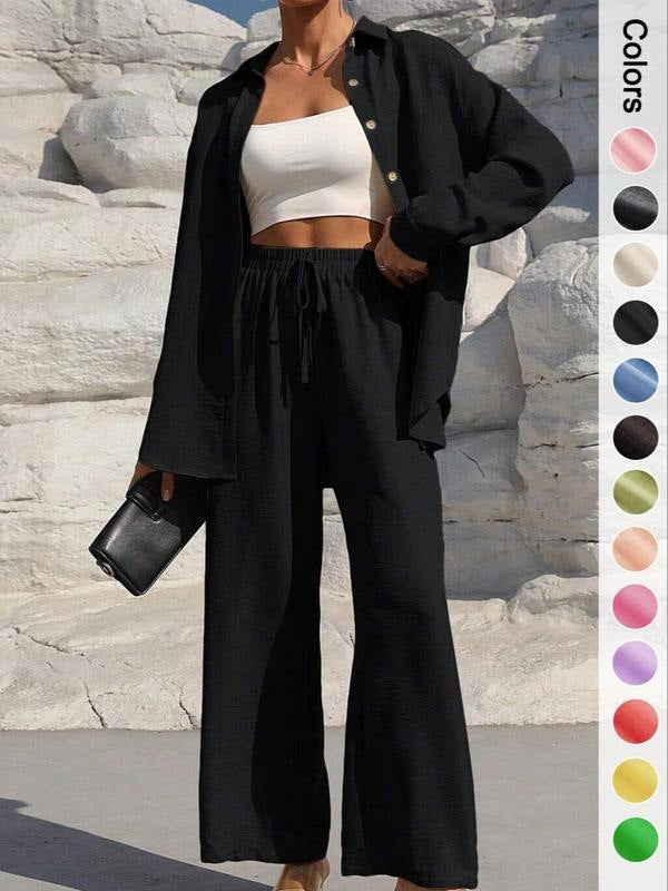 Women's Shirt With Trousers Fashionable And Elegant Ladies New Suit