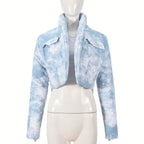 Quilted Scarf Stand Collar Pocket Long Sleeve Blooming Cotton-padded Coat