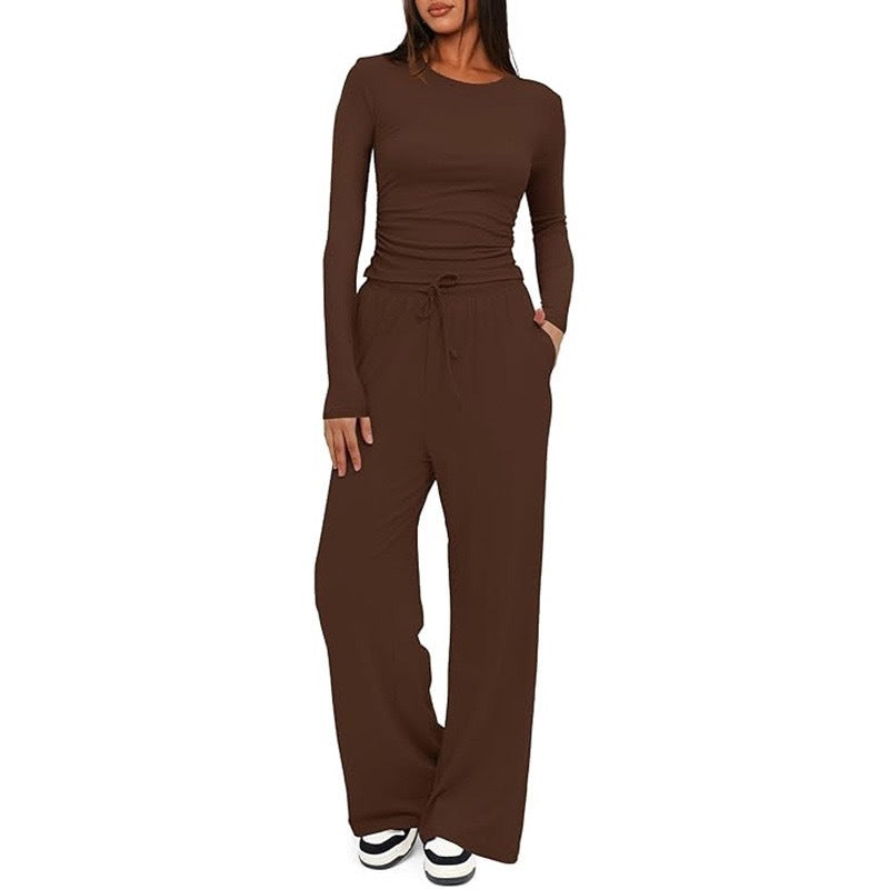 Women's Suit Long Sleeve Solid Color Casual Suit