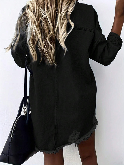 A Multifunctional Denim Jacket For Women's Denim Clothing