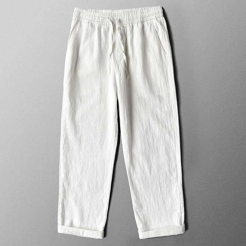 High-end Pure Asian Men's Four Seasons Fleece-lined Lycra Pants