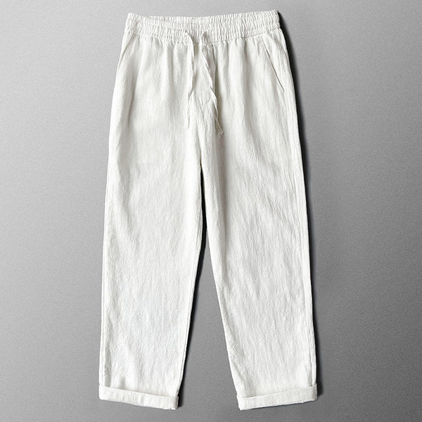 High-end Pure Asian Men's Four Seasons Fleece-lined Lycra Pants