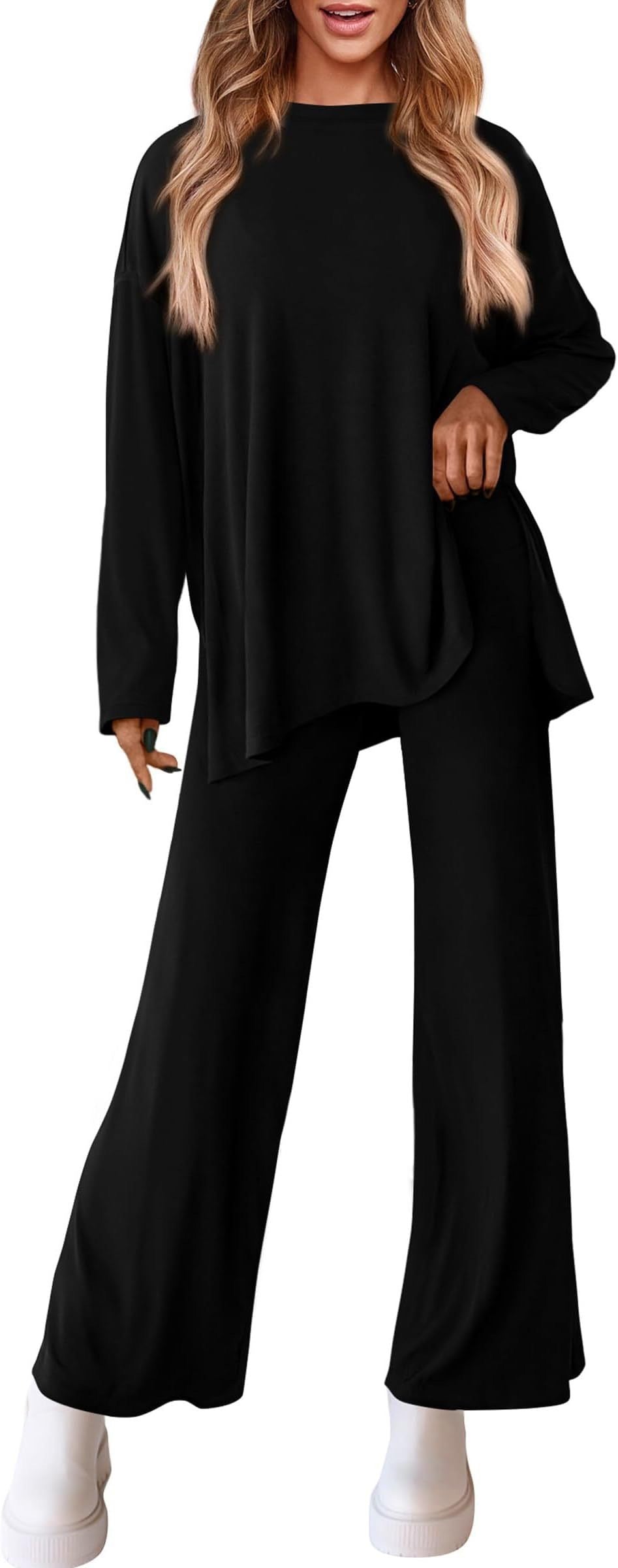 Women's Knitted Fashion Casual Solid Color Suit