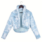 Quilted Scarf Stand Collar Pocket Long Sleeve Blooming Cotton-padded Coat